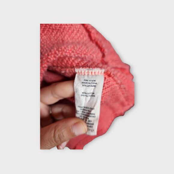 Soft Surroundings Breakwater Pullover Sweater Orange Pink Women’s Small - Picture 3 of 6